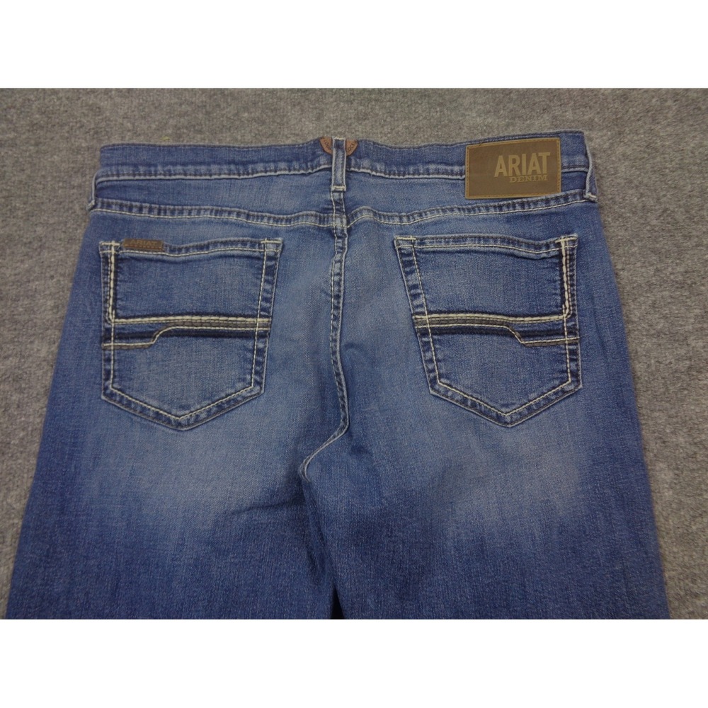 Ariat M7 Slim Fit Straight Leg Jeans Mens 35x35 Blue Denim Casual - Picture 6 of 13